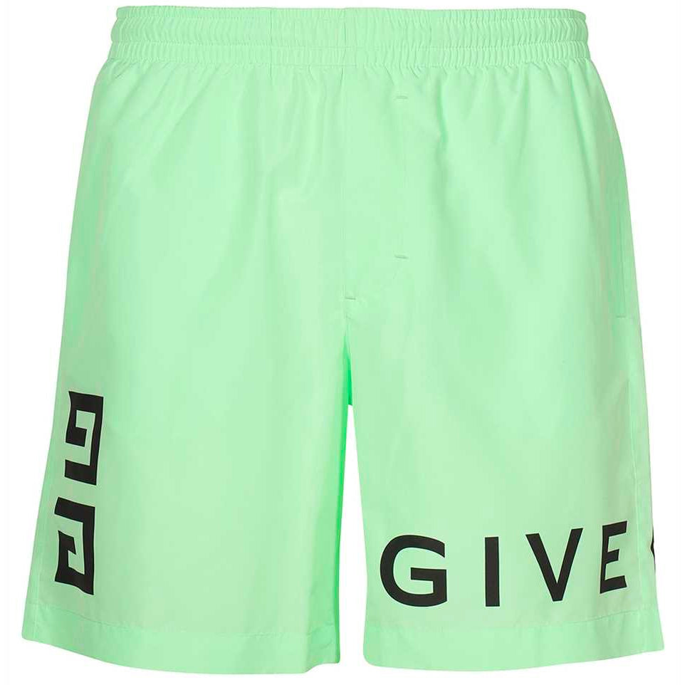 Givenchy Mint Green Swim Shorts for Men - Quick Dry, Comfortable Beachwear for Swimming, Vacation & Summer Outfits