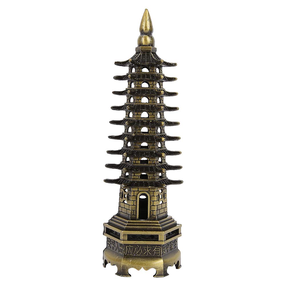Zhjvihx Bronze Tower Model - Elegant Desktop Decor for Home, Office, Bedroom, Bar & Cafe | Durable Miniature Sculpture for Shelf Display & Gift Giving