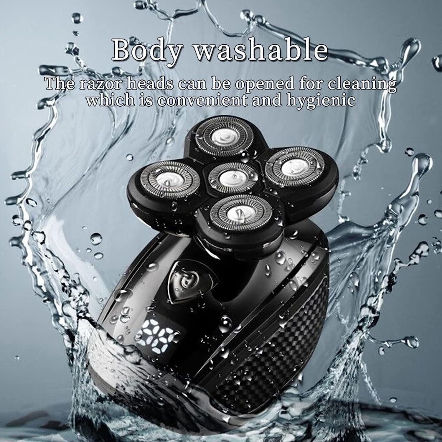 Rechargeable Electric Shaver for Men - Wet/Dry Multifunctional Grooming Kit with Beard Trimmer & Bald Head Shaver | Perfect for Travel, Home Use & Daily Grooming Routine