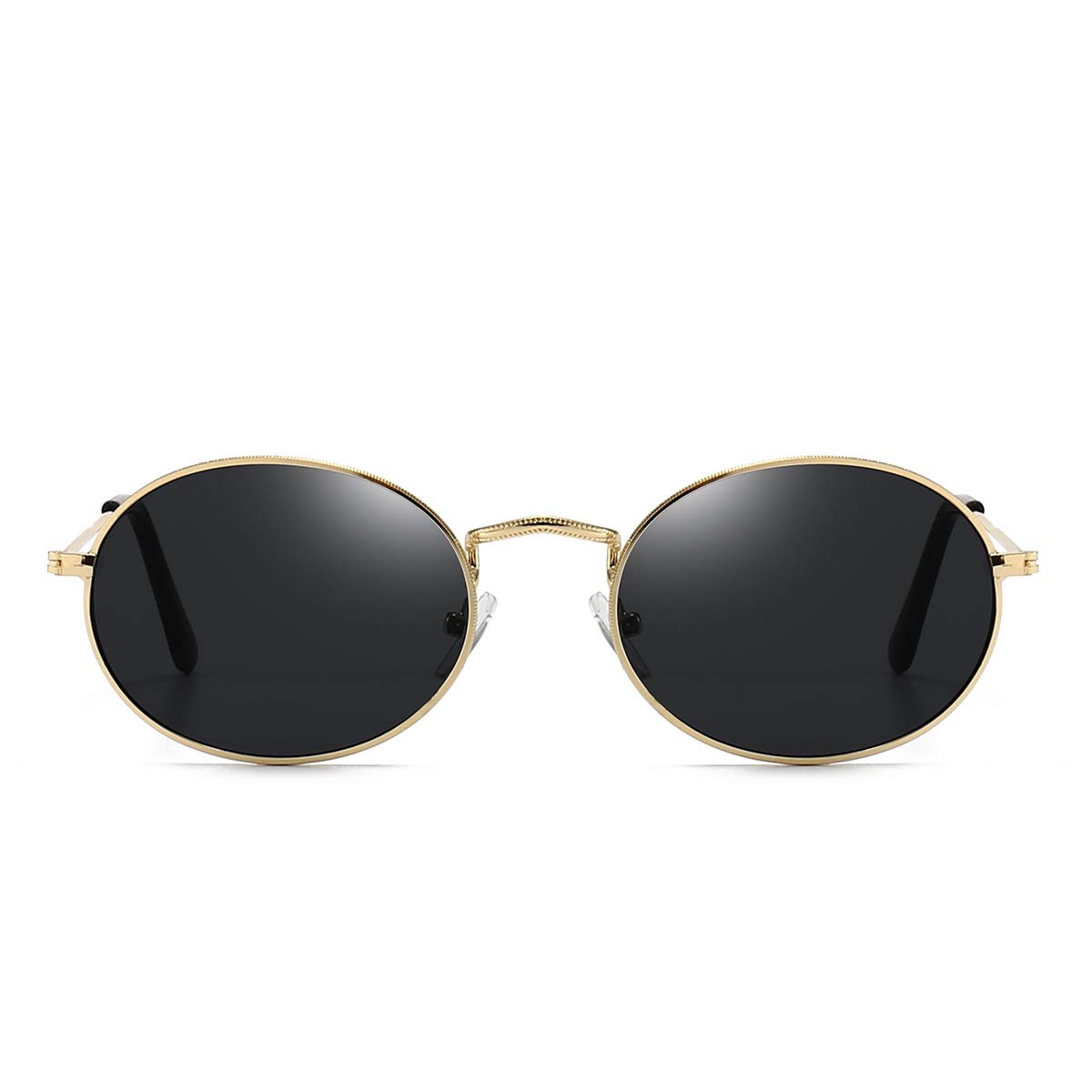 Vintage Oval Sunglasses for Women & Men - Retro Metal Frame Glasses with Anti-Reflective Coating - Perfect for Driving, Beach & Fashion Accessories