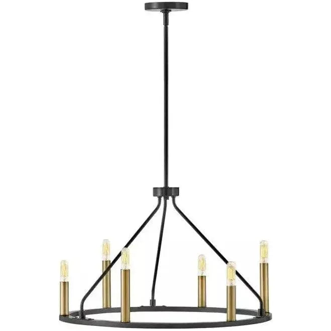 Lazlo 6-Light Modern Crystal Chandelier for Dining Room - Elegant Ceiling Lighting Fixture for Home Decor, Living Room, Bedroom, and Entryway