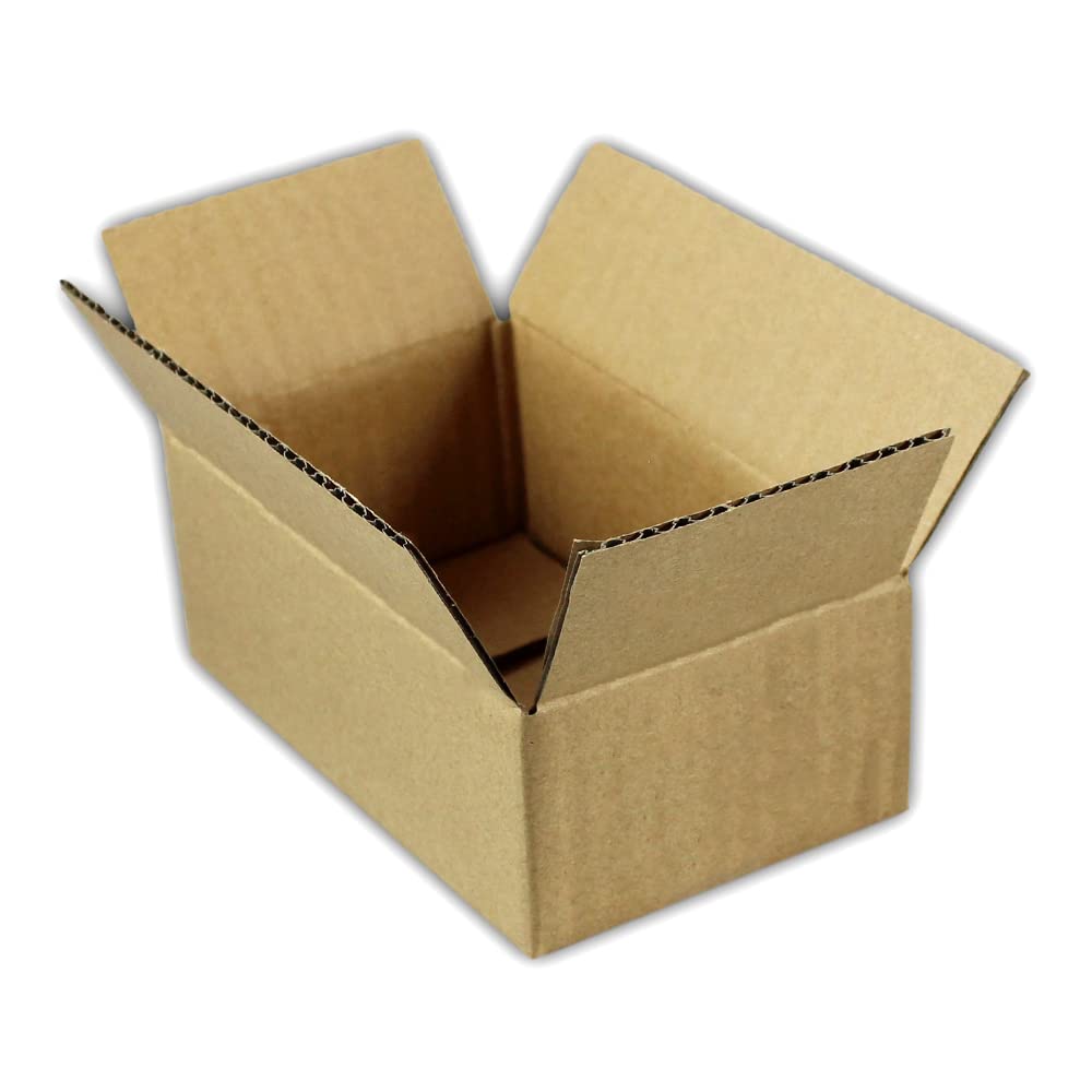 EcoSwift 6x4x3 Inches Corrugated Cardboard Shipping Boxes - Small Moving & Mailing Boxes for Packing, Storage & Ecommerce Shipping (6 Pack) - Perfect for Home, Office & Online Business Use