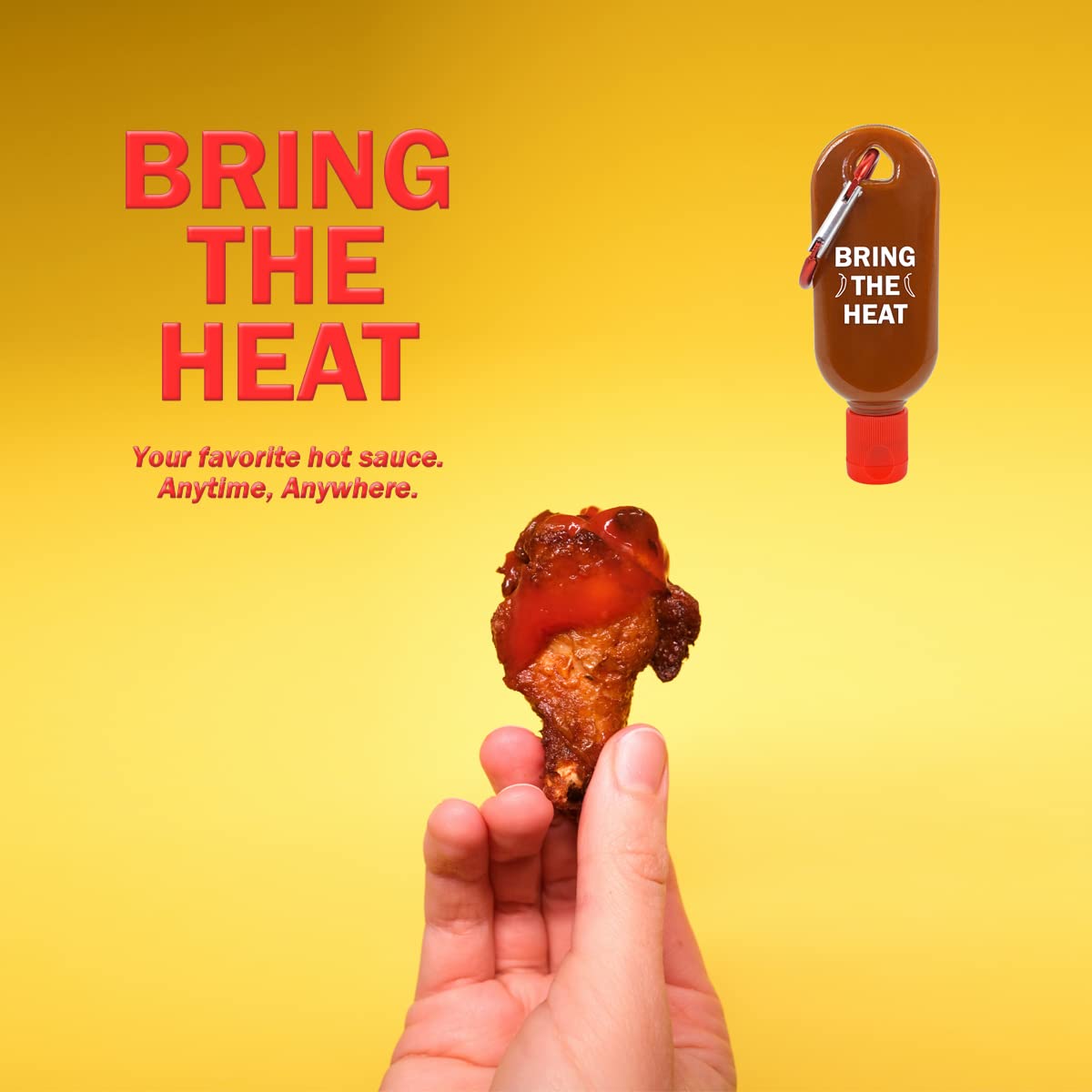 Refillable Mini Hot Sauce Bottle Keychain - 1 Oz Empty Travel Hot Sauce Container - BPA-Free & Food Grade - Portable Spicy Condiment Carrier - Perfect for Camping, Hiking & On-the-Go Meals - Ships Empty with Funnel