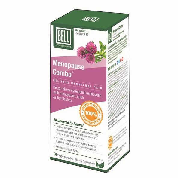 Bell Menopause Relief Supplement with Chasteberry - 60 Vegan Capsules for Hot Flashes, Mood Support & Hormonal Balance - Perfect for Women's Wellness Routine