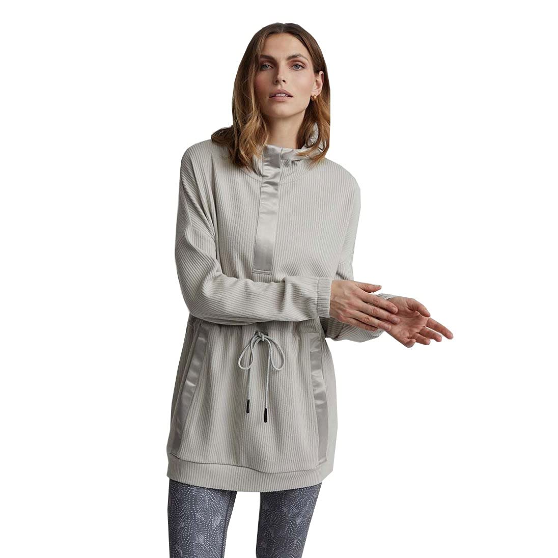 Varley Cornwell Sage Grey Women's Hoodie - Soft Fleece Pullover for Casual Wear & Outdoor Activities