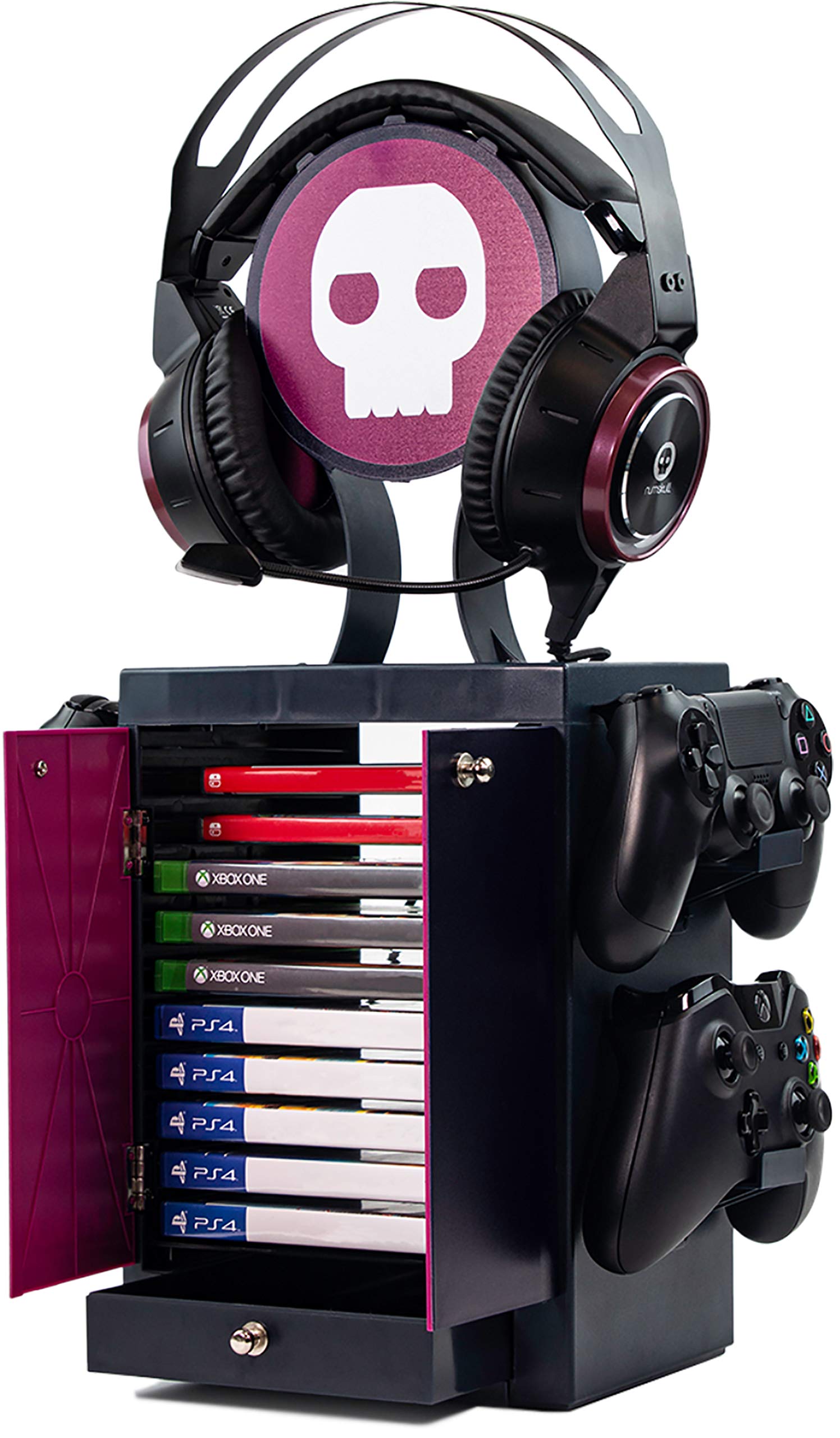 Numskull Official Gaming Controller Holder & Headset Stand for PS5, Xbox Series X|S, Nintendo Switch - Organize Your Gaming Gear for Ultimate Playstation, Xbox & Switch Setup
