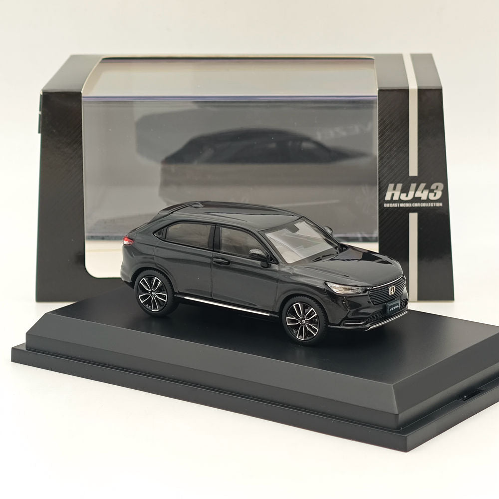 1/43 Scale Honda VEZEL e:HEV Z Crystal Black Diecast Model Car - Limited Edition Collectible for Car Enthusiasts & Display - Perfect for Home/Office Decoration & Model Car Collections