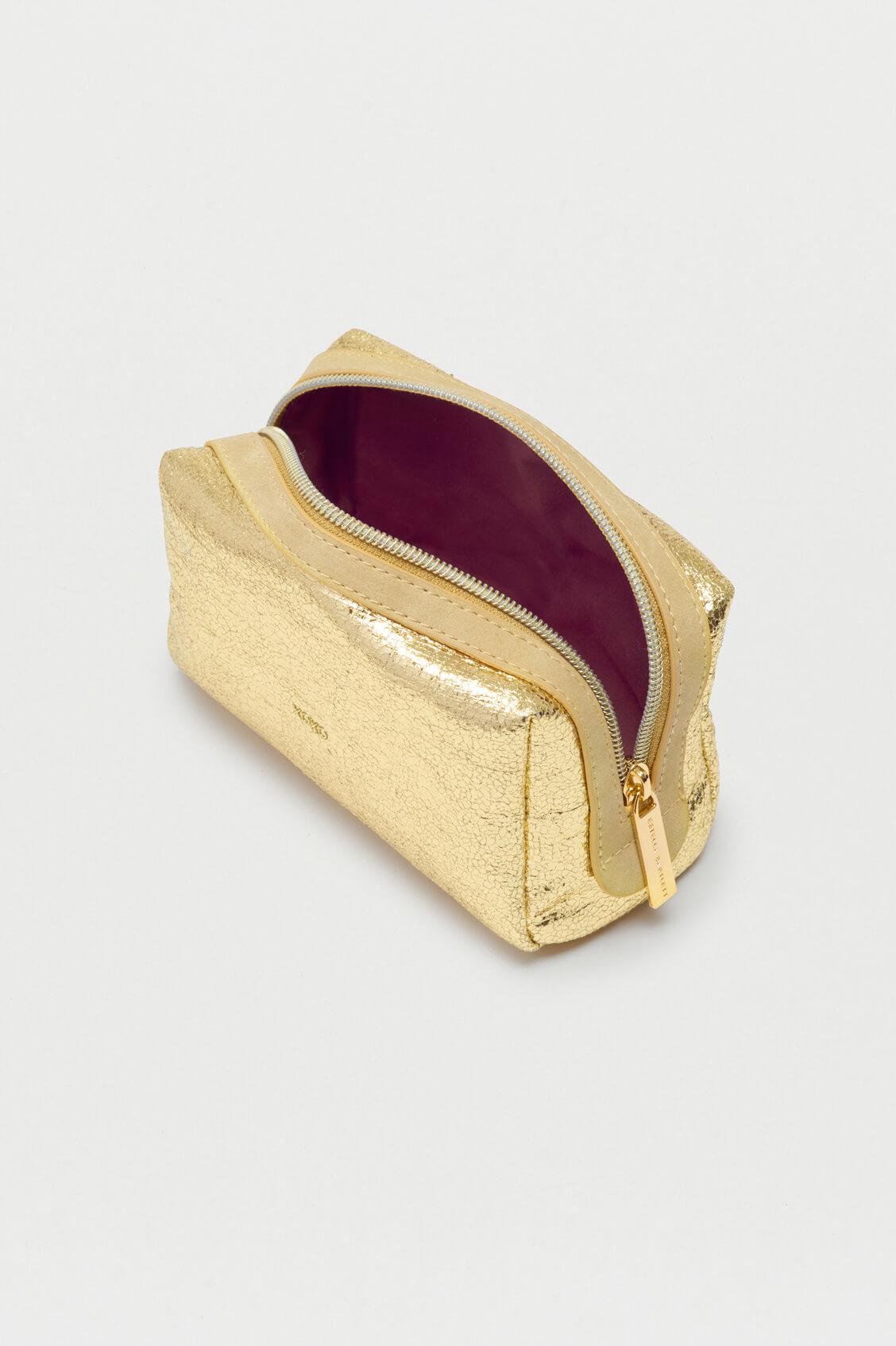 Metallic Embossed Gold Makeup Bag by Croc - EBP4963 | Perfect for Travel, Gym & Everyday Essentials Storage