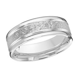 7mm Men's Scratch Finish High Polish Wedding Band Ring - Perfect for Weddings, Anniversaries & Special Occasions
