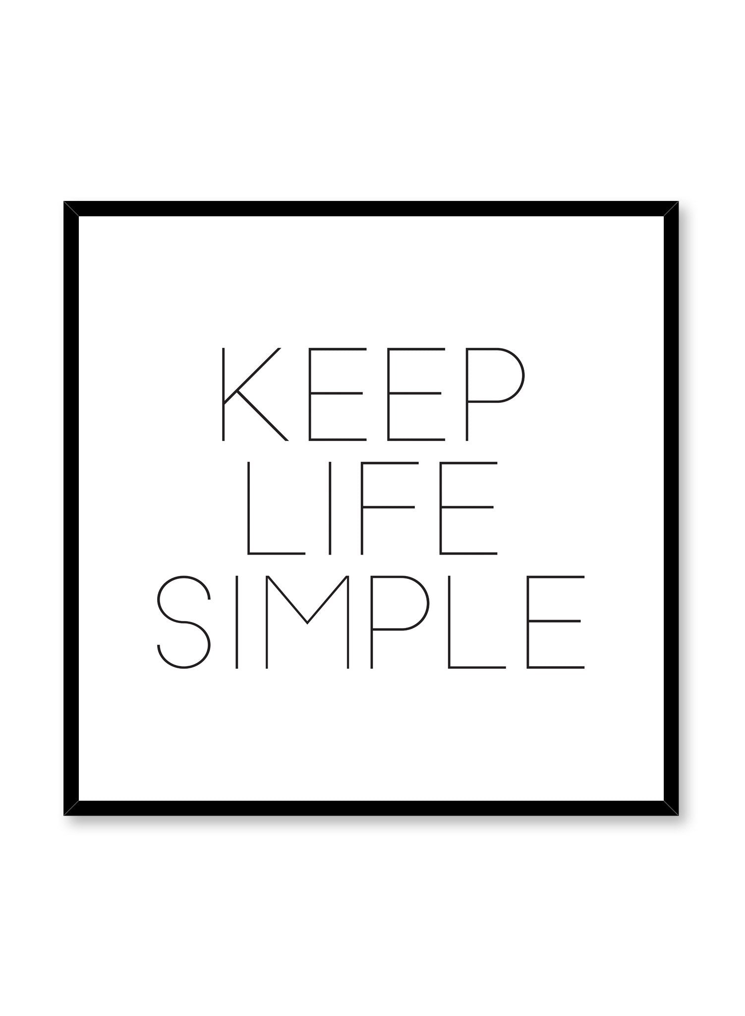 Keep Life Simple Motivational Wall Art Poster - Inspirational Home & Office Decor for Positive Vibes | Perfect for Living Room, Bedroom, or Workspace