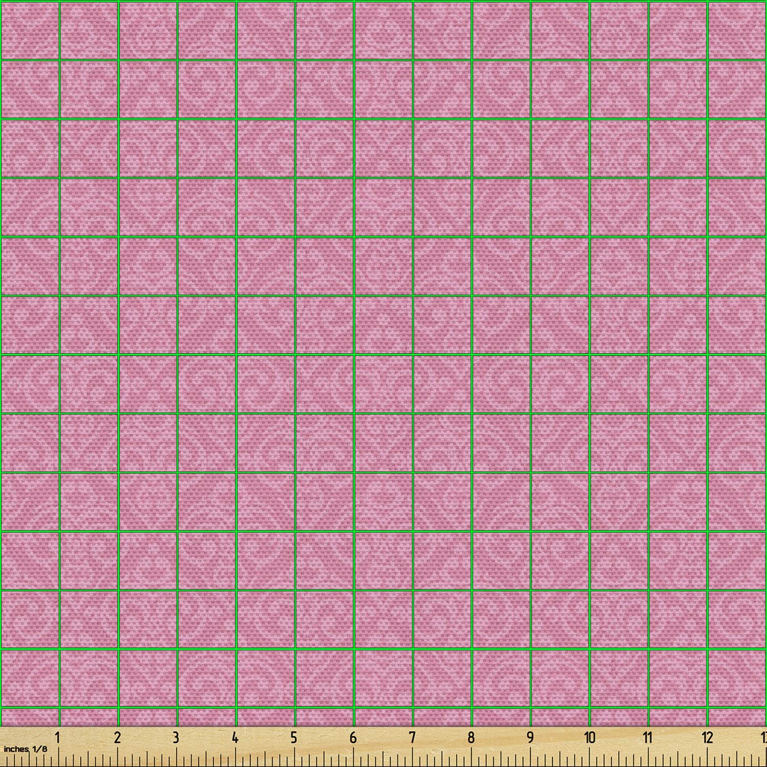 Ambesonne Pale Pink Baroque Damask Fabric by The Yard - Rococo Inspired Upholstery & Home Decor Fabric - 10 Yards for Curtains, Pillows, Tablecloths & DIY Projects