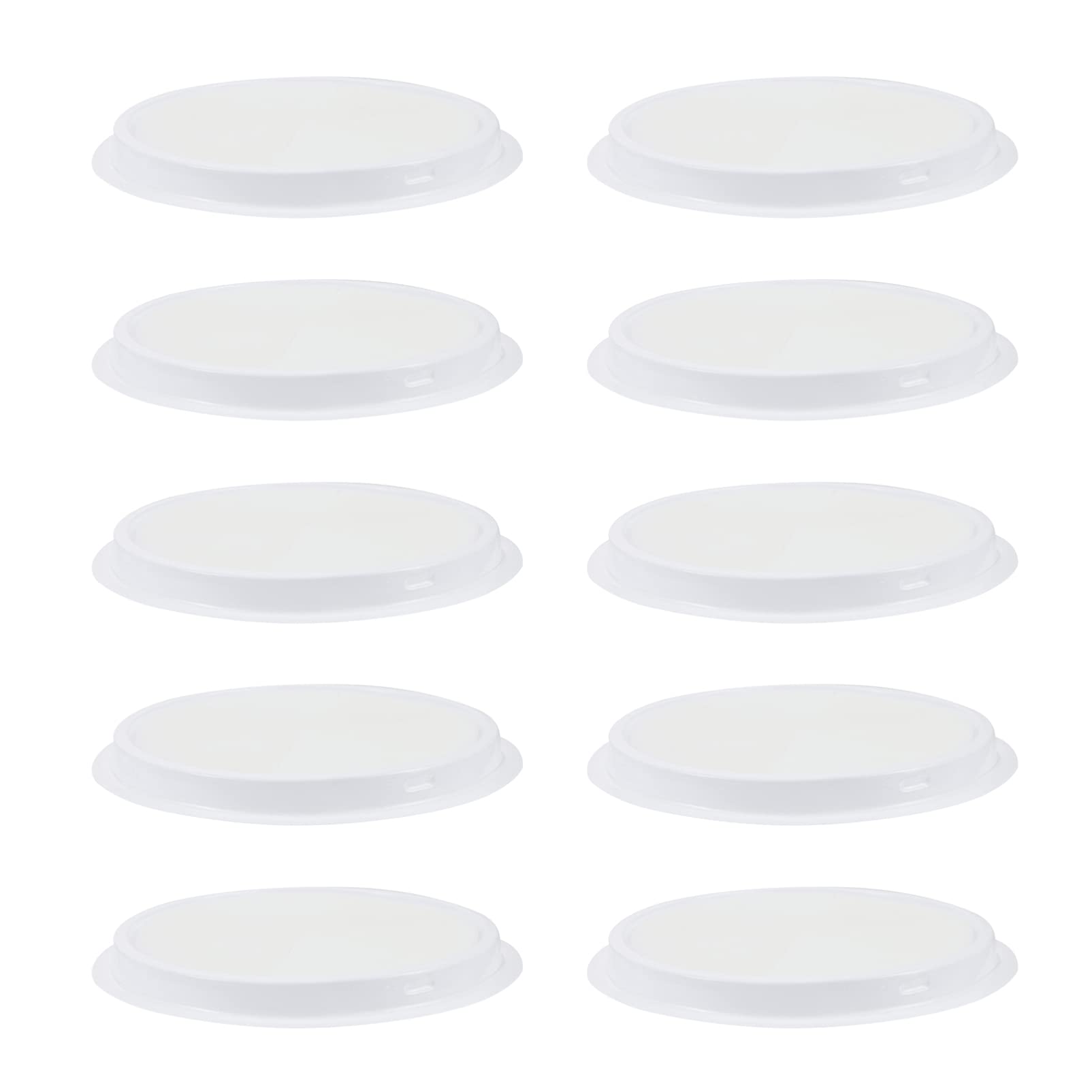 EXCEART 10-Pack Jumbo Blank Ink Pads for Finger Painting & Stamping - Round Colorless Rubber Oil Stamp Pads for Kids, DIY Crafts, Scrapbooking & Art Projects