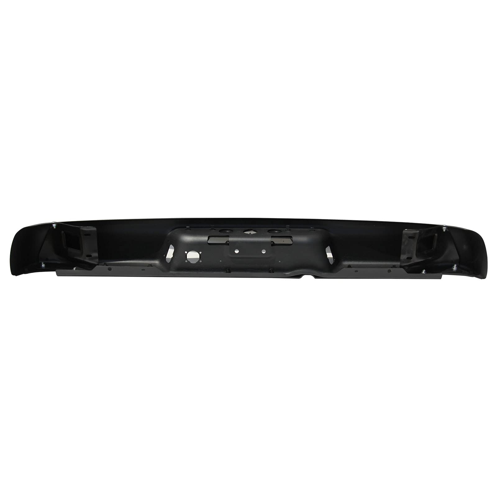 Black Steel Rear Step Bumper with Brackets for Dodge Ram 1500/2500/3500 HD (2004-2008) - Heavy Duty Truck Accessory for Off-Roading & Towing