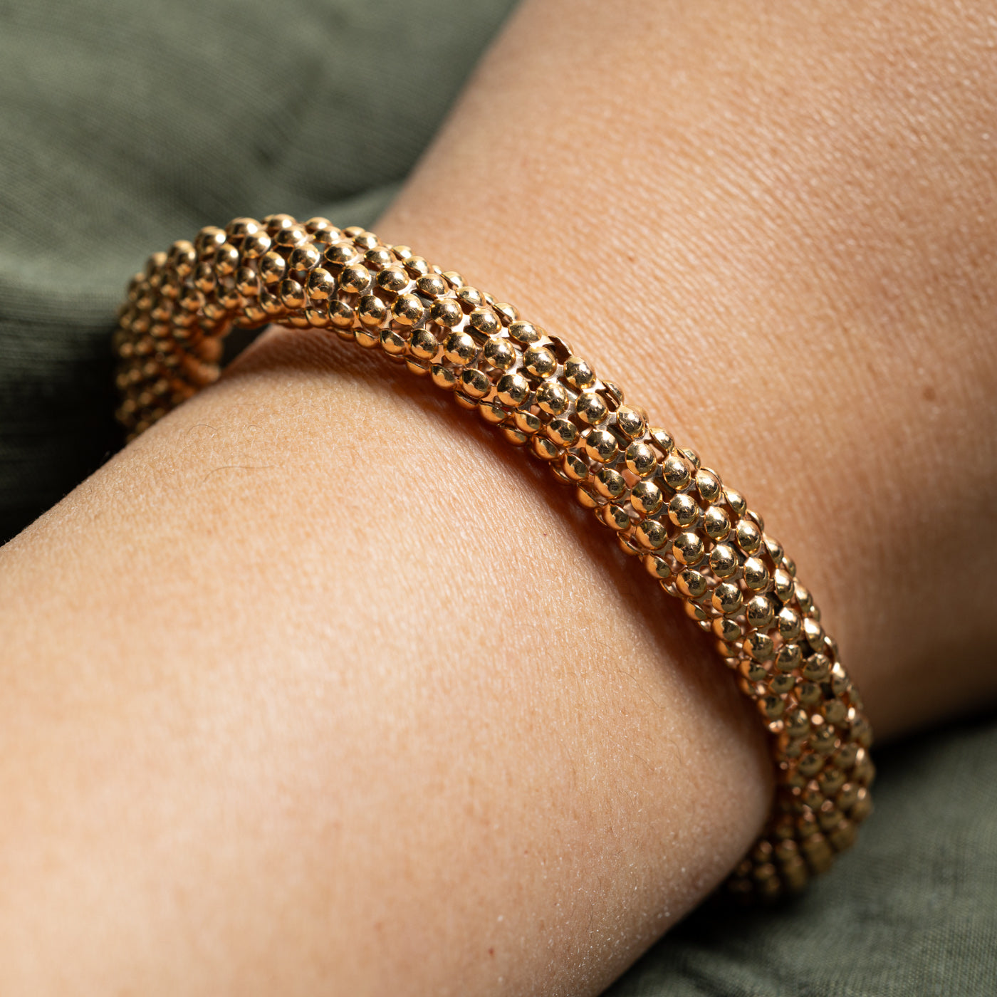 Stella 18k Gold Textured Open Bracelet - 7.5 Inch Adjustable Luxury Bangle for Women | Perfect for Weddings, Parties & Everyday Elegance