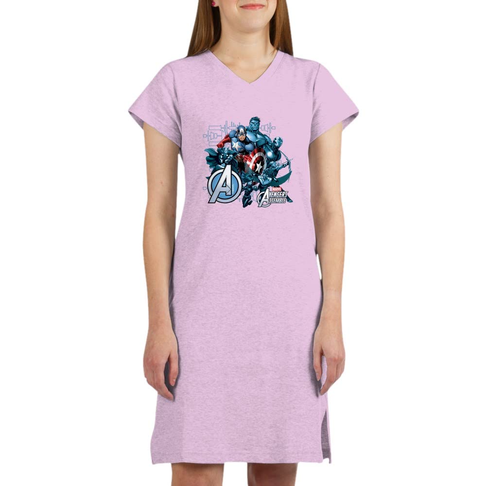Captain America Avengers Graphic Nightshirt for Men & Women - Soft Sleepwear for Marvel Fans | Perfect for Gifts, Lounge Wear & Superhero Themed Parties