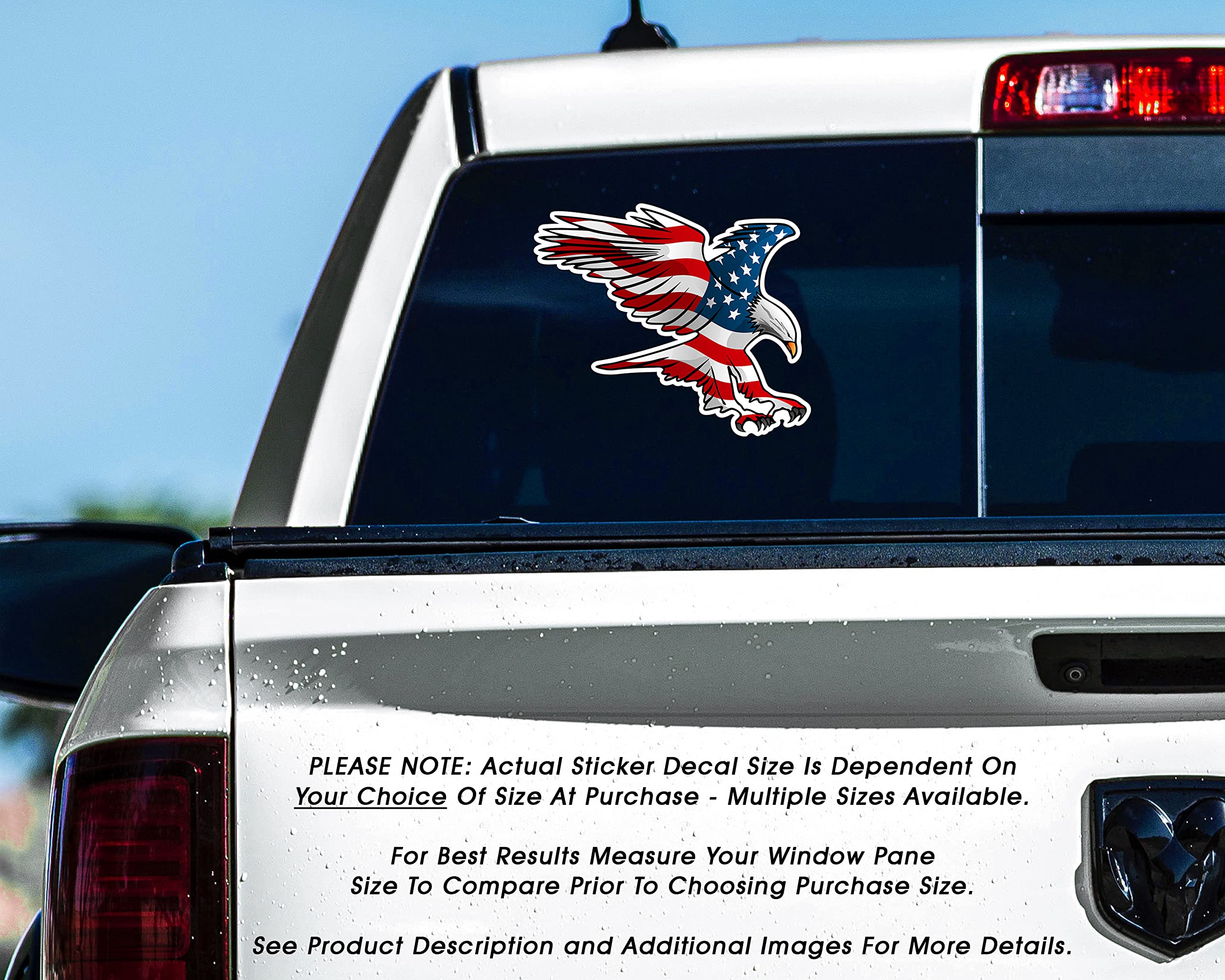 American Flag Bald Eagle Swooping Patriotic Decal - Waterproof Vinyl Sticker for Cars, Tumblers, Laptops | Perfect for 4th of July, Veterans Day & Patriotic Decor