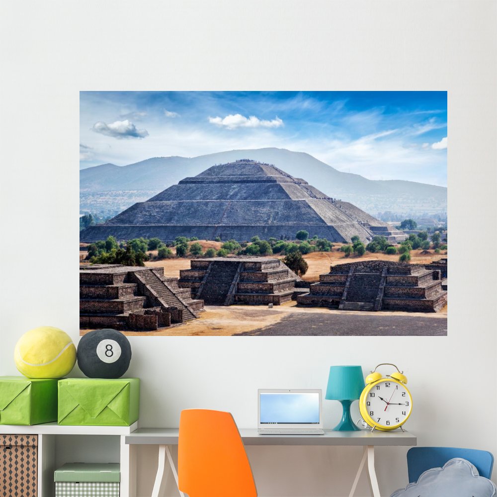 Teotihuacan Pyramids Panoramic Wall Decal - 72