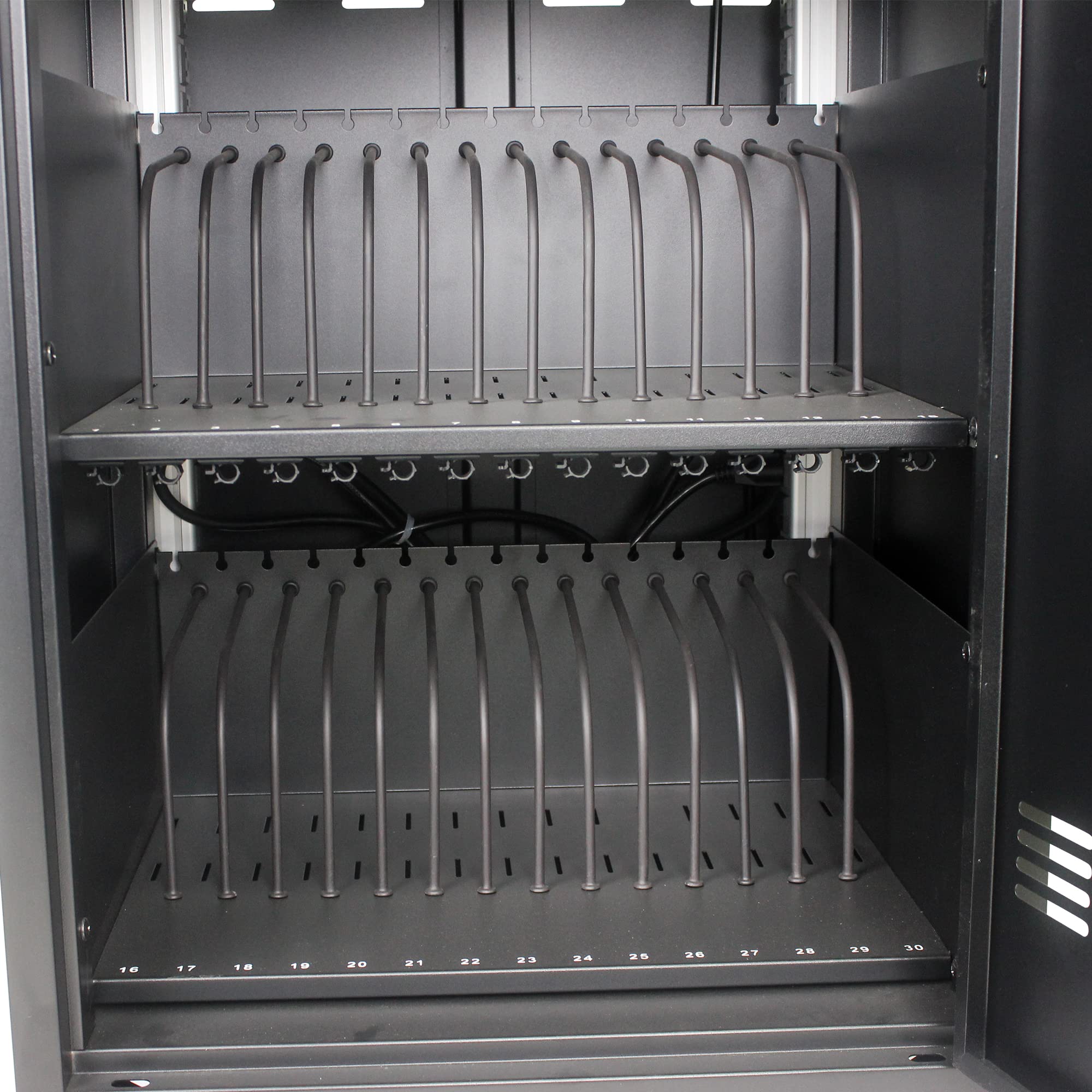 36-Port Mobile Charging Cart & Storage Cabinet for Tablets, Laptops, iPads (Up to 16.3