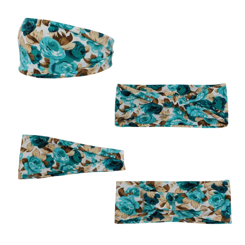 6 Pack Women's Elastic Wide Headbands - Yoga, Workout, Running & Exercise Hair Bands - Non-Slip Sports Fashion Accessories for Active Women - Perfect for Gym, Yoga Class, Jogging and Daily Wear (6pack_603)