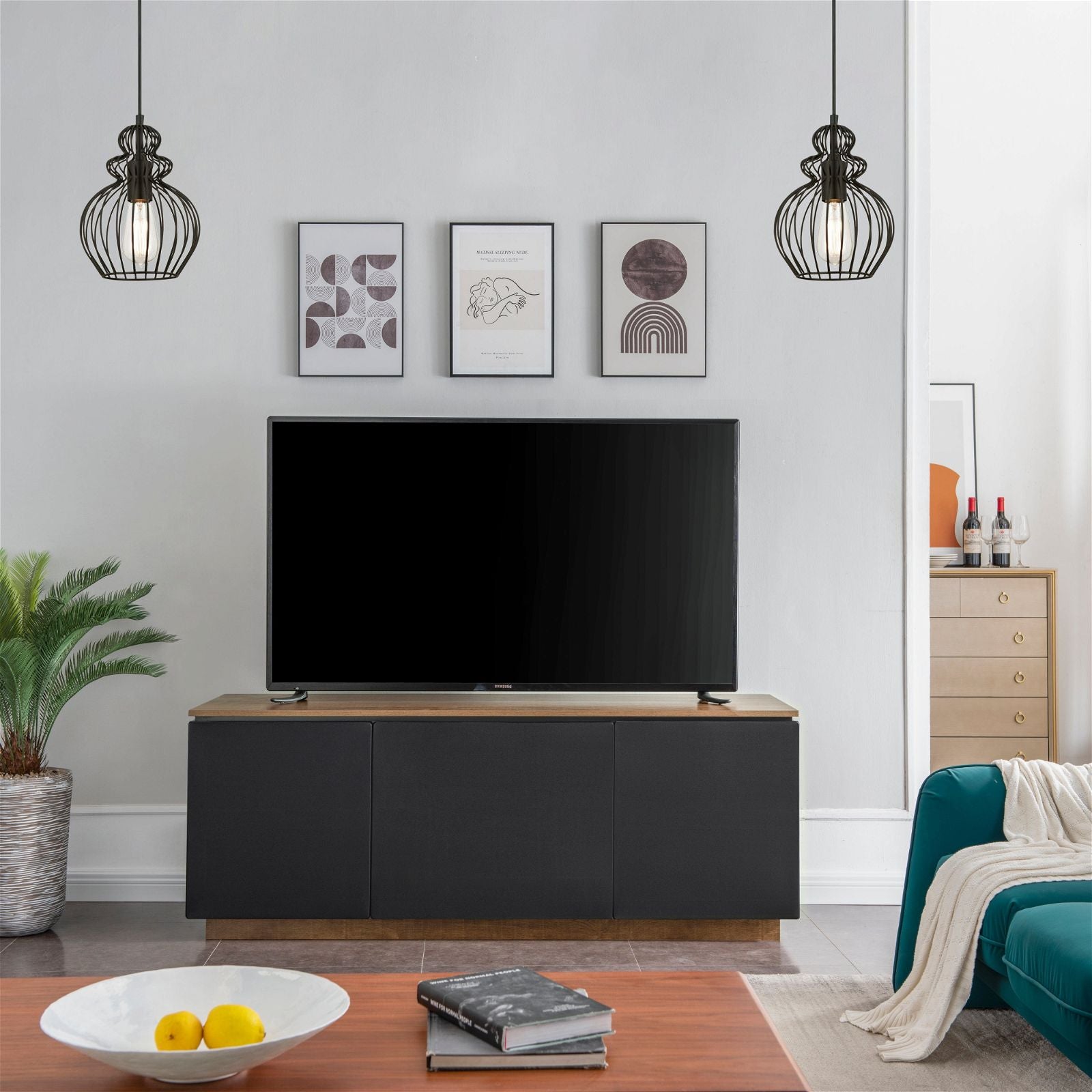Tauris Hollywood 1800DO TV Stand Entertainment Center - Modern Media Console for Living Room, Home Theater & Gaming Setup