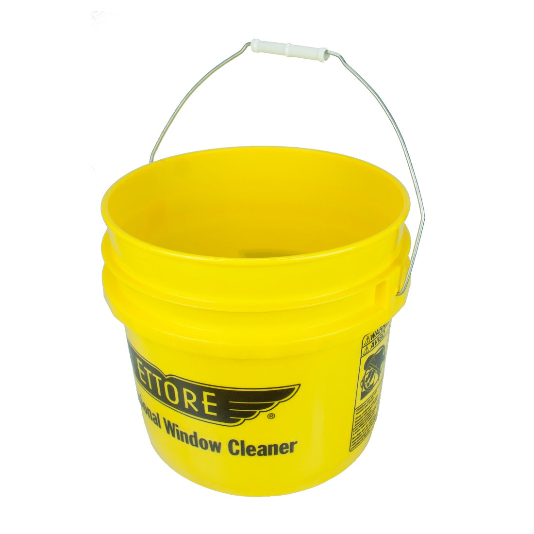 Ettore 3.5 Gallon Bucket - Heavy Duty Plastic Pail with Handle for Cleaning, Painting, Gardening & Outdoor Use