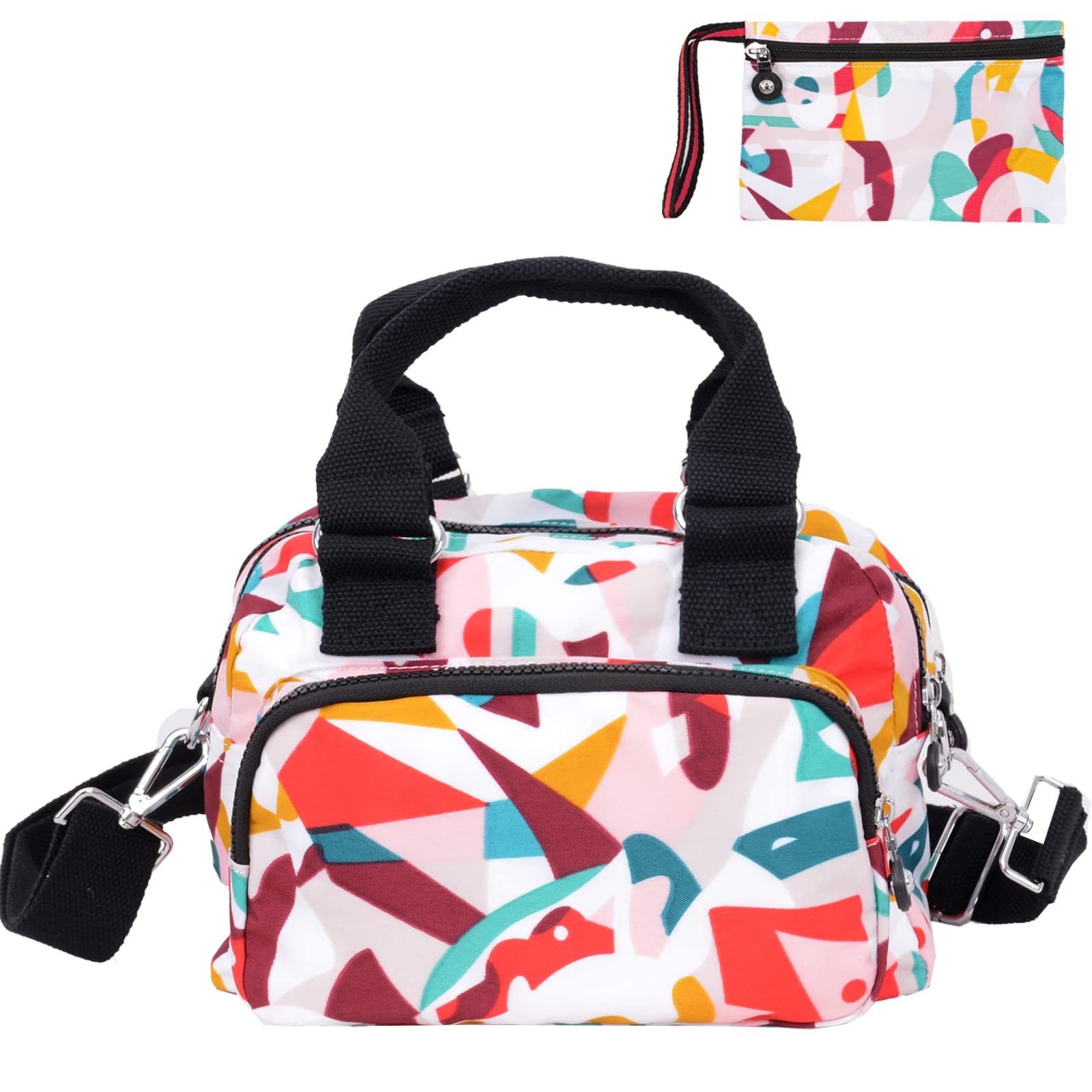 GOPHRALOVE Waterproof Crossbody Bag for Women - Nylon Travel Purse with Multiple Compartments, Fashionable Shoulder Handbag for Daily Use, Work, Shopping & Mother's Day Gift (Colorful)