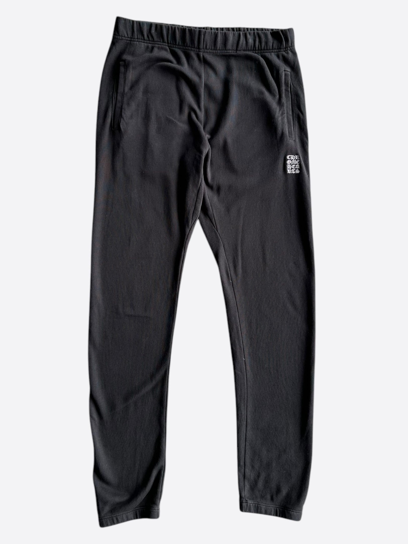 Chrome Hearts Black & White Embroidered Sweatpants for Men & Women | Luxury Streetwear | Perfect for Casual Wear, Gym & Lounge