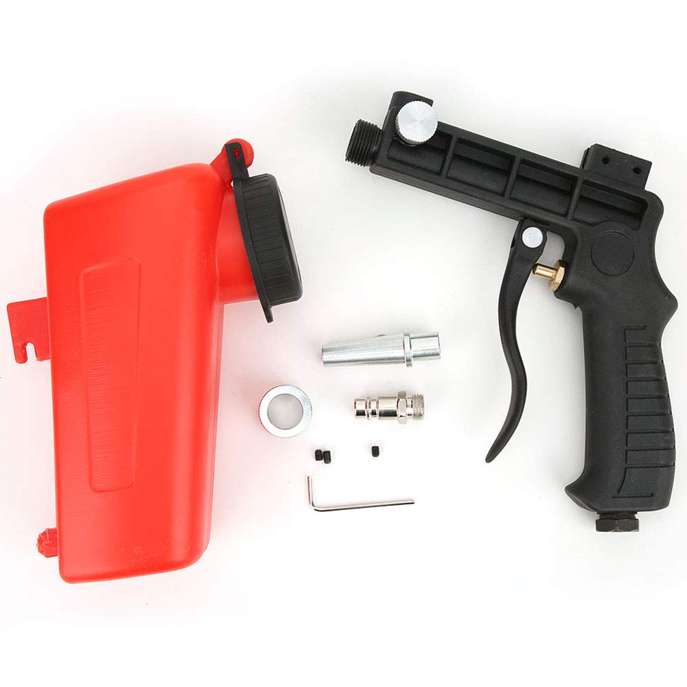 Portable Mini Air Sand Blaster Gun - Handheld Gravity Feed Sandblaster Tool with 1/4in Air Inlet for DIY Projects, Metal Cleaning & Surface Preparation