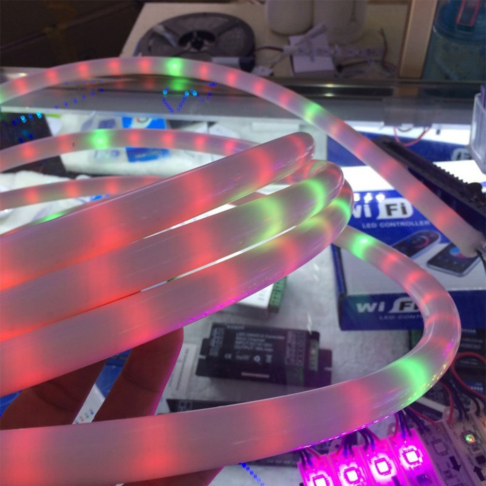 XUNATA 9.9ft Smart RGB LED Neon Pixel Light Strip - WS2811 Addressable, 12V DC Waterproof Flexible Rope Light with 90 LEDs for Indoor & Outdoor Home Decoration - Perfect for Bedroom, Party, Christmas, and Holiday Lighting