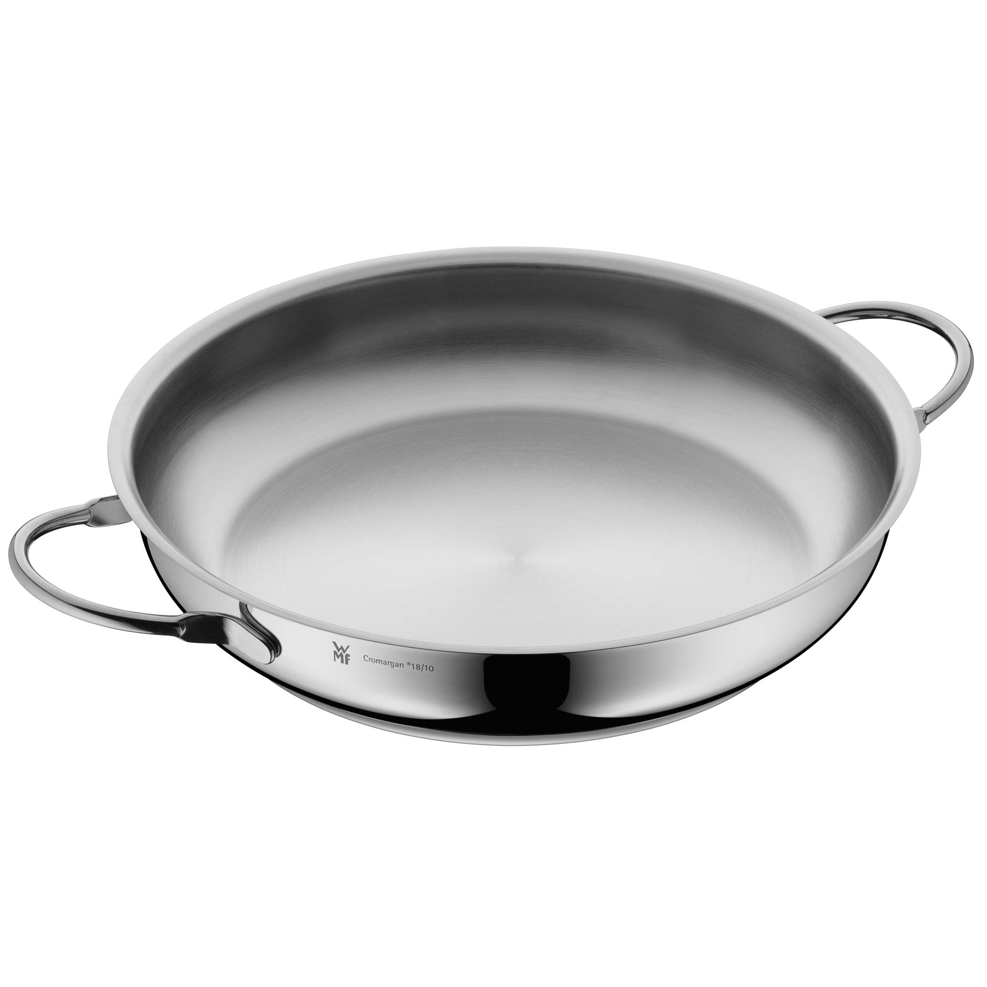 WMF 24cm Uncoated Stainless Steel Serving Pan with Pouring Rim - German-Made Profi Series, Induction Compatible & Dishwasher Safe - Perfect for Cooking, Serving & Entertaining