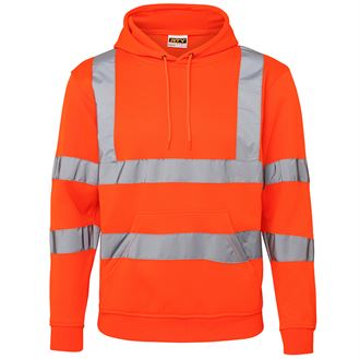 High Visibility Reflective Safety Hoodie - Bright Workwear for Night Running, Cycling & Construction - Unisex Pullover with Reflective Strips