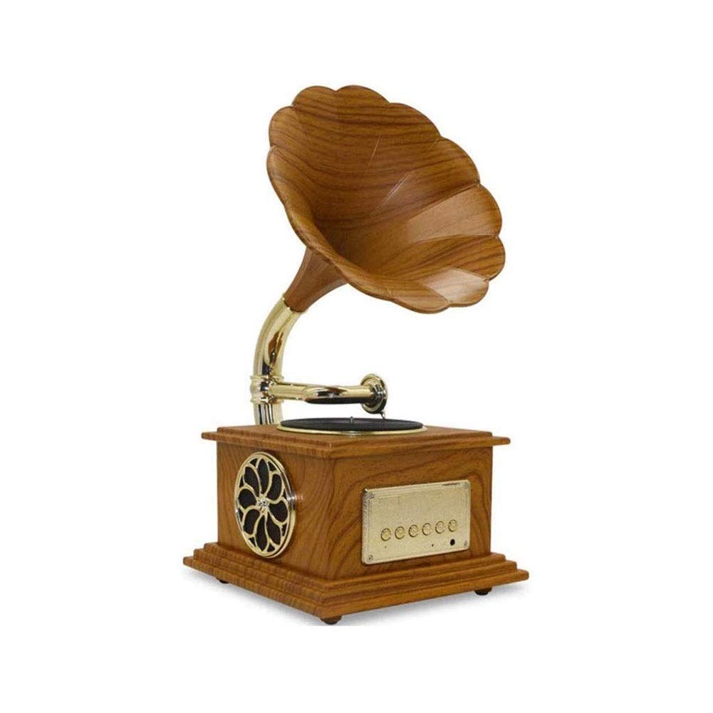 Vintage Bluetooth Record Player - Retro Phonograph with 4.2 Wireless Connectivity, Dynamic Stereo Speakers & Music Box Function | Perfect for Home Decor, Gift Giving & Vinyl Listening Experience (One Size)