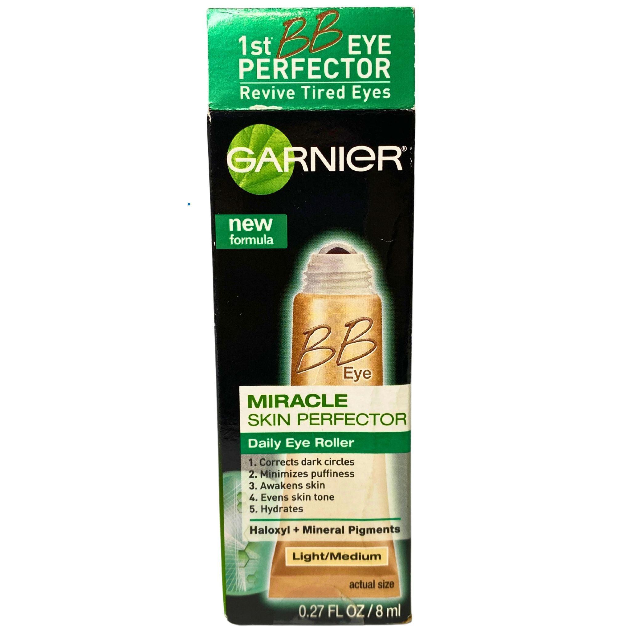 Garnier Miracle Skin Perfector Daily Eye Roller Light/Medium - 30 Pcs Lot - Dark Circle & Puffiness Treatment for Brightening Under Eyes - Perfect for Daily Skincare Routine & Travel