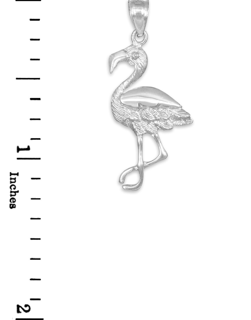 925 Sterling Silver Flamingo Charm Pendant Necklace for Women - Elegant Animal Jewelry Gift for Her - Perfect for Beach Vacations, Summer Outfits & Tropical Themed Parties