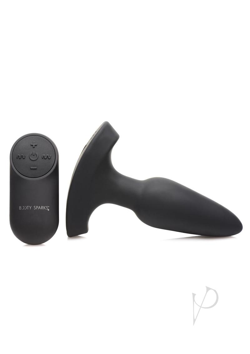 Booty Sparks Laser F... Me Rechargeable Silicone Anal Plug with Remote Control - Small Black with Red Light - Perfect for Couples Play & Solo Exploration