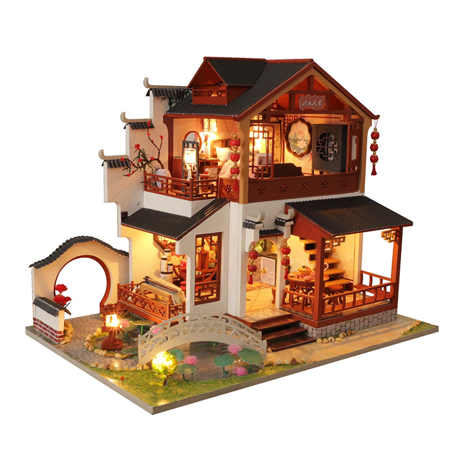 DIY Wooden Doll House Kit - Creative Educational Toys for Kids, Birthday & Children's Day Gifts for Girls & Women | Perfect for Home Decoration, School Projects & Family Bonding Activities