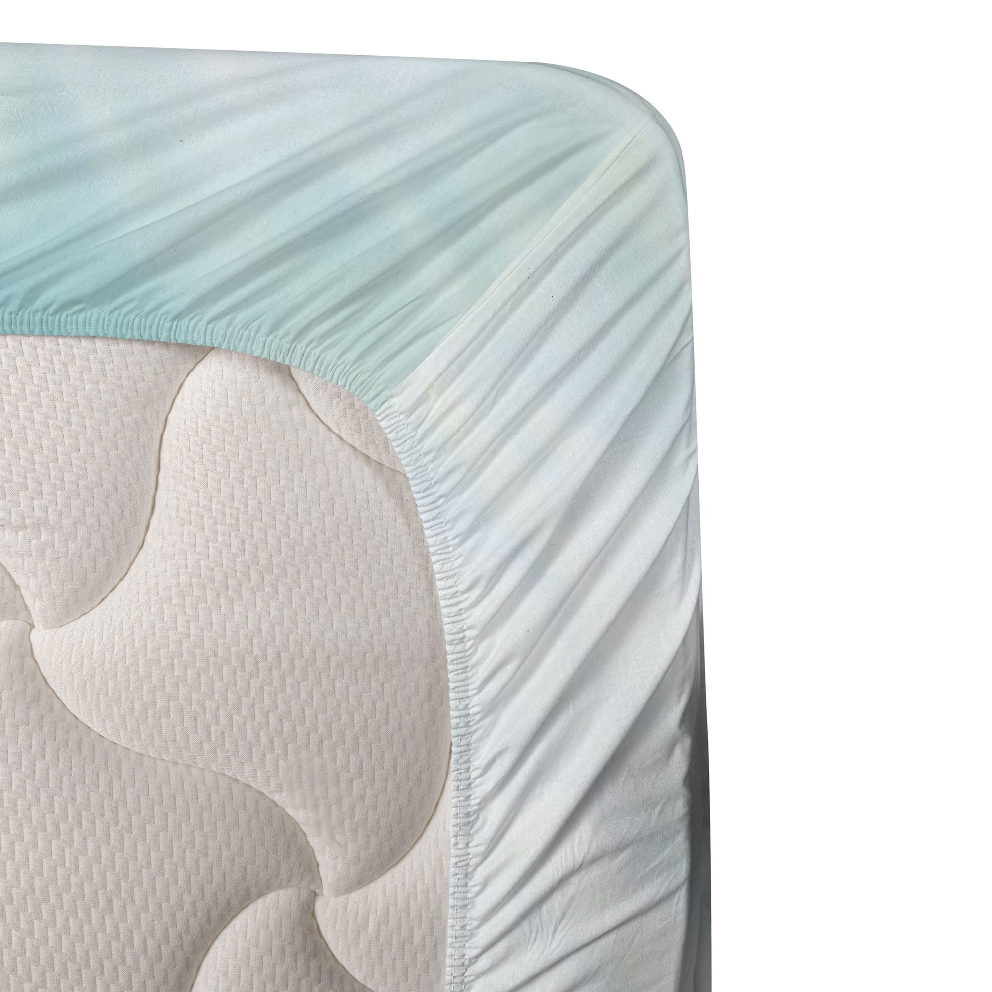 Ambesonne 4-Piece Turtle Sheet Set - King Size, Pale Coffee Seafoam - Abstract Turtle Swimming in Serene Waters Design - Fitted & Flat Sheet with Pillowcases - Perfect for Coastal, Nautical or Nature-Themed Bedrooms - Soft & Breathable Bedding for Ultimate Comfort