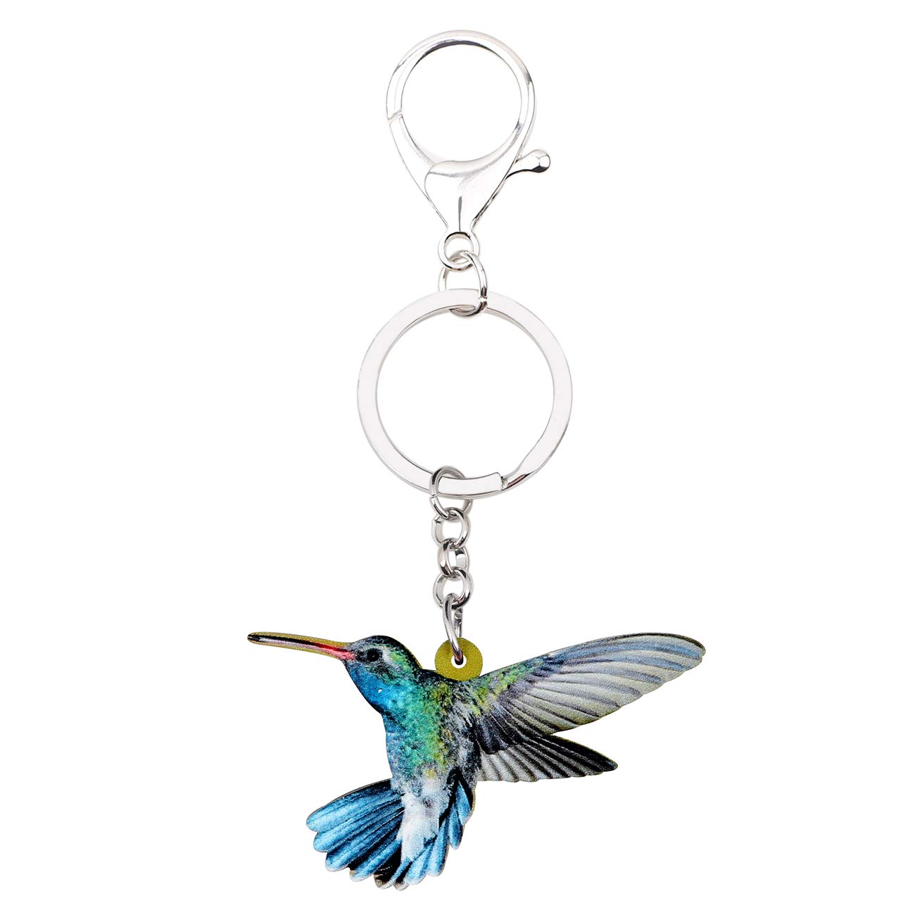 WEVENI Acrylic Hummingbird Keychain - Cute Bird Jewelry Gift for Women & Girls - Handbag, Purse & Car Accessory Charm - Perfect for Birthday, Mother's Day & Travel Souvenirs