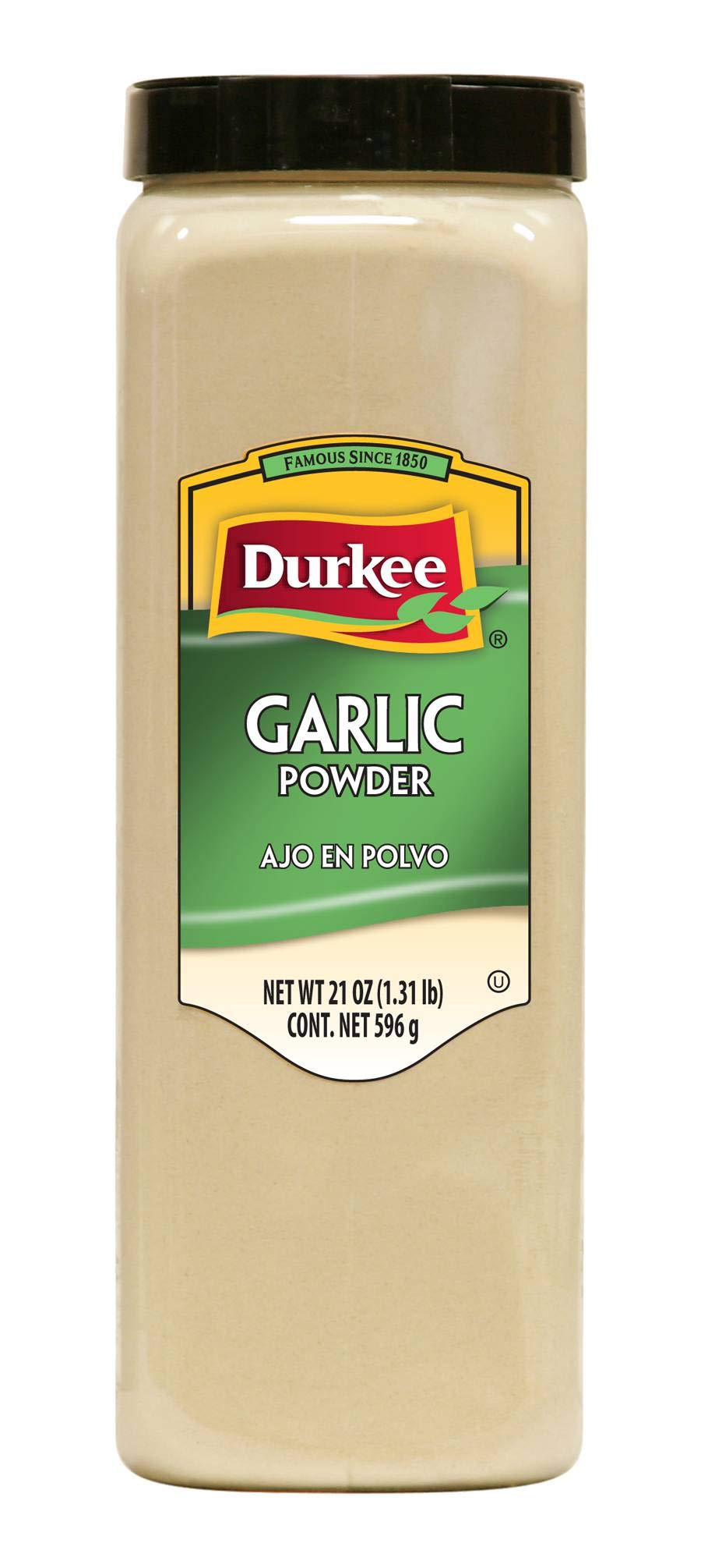 Durkee Garlic Powder 21 oz Bulk (6-Pack) - Pure & Natural Garlic Seasoning for Cooking, Baking, and Grilling - Perfect for Restaurants, Catering & Home Chefs