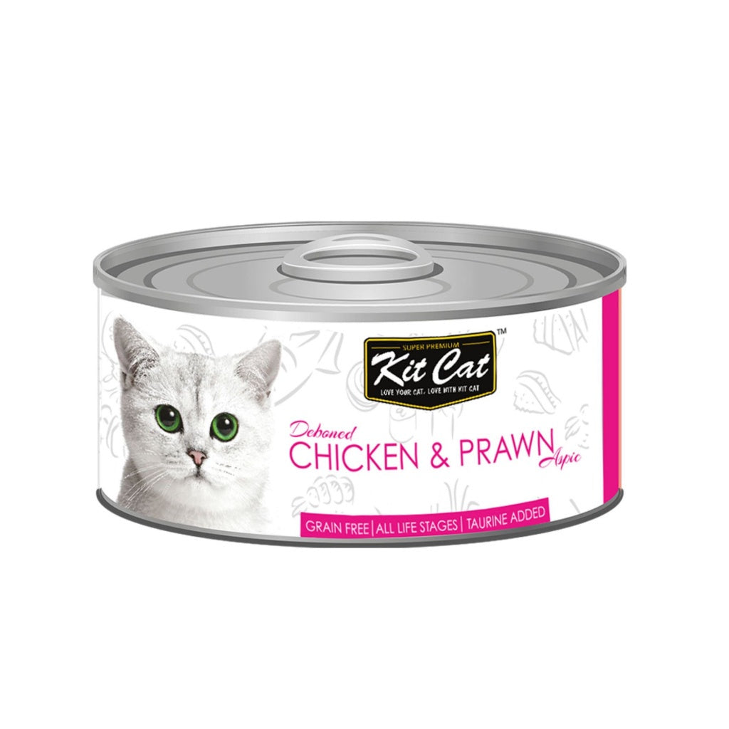 Premium Kit Cat Deboned Cat Food Topper - Savory Chicken & Tuna Flavor (80g) for Adult Cats & Kittens | Grain-Free Wet Food Supplement | Enhances Appetite & Nutrition - Perfect for Picky Eaters & Mealtime Enrichment