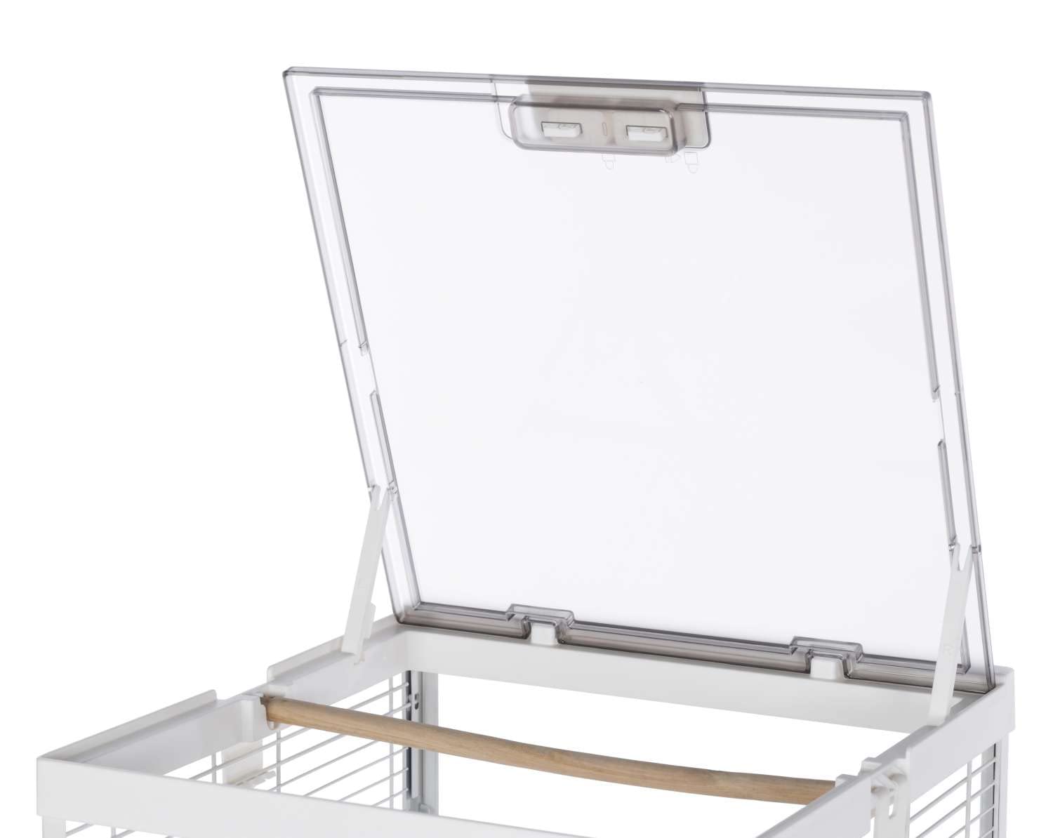 Prevue Pet Products Clear View Glass Bird Cage - Crystal Palace for Small Birds with White Frame | Perfect for Parakeets, Finches & Canaries at Home or Office