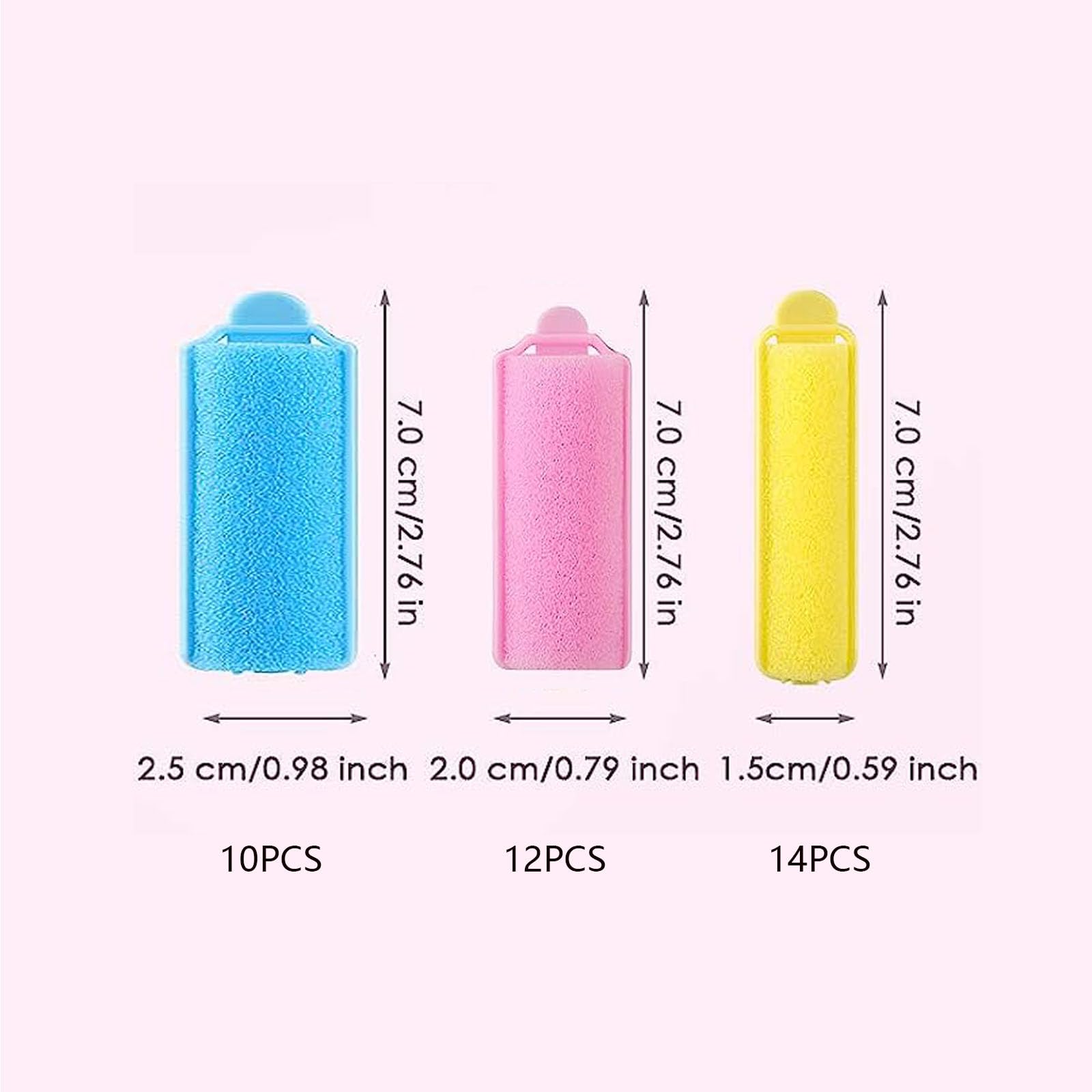 36 Pieces Soft Foam Hair Rollers for Women & Girls - Flexible Sleeping Curlers for Overnight Styling, Heatless Hair Curling, Salon-Quality Waves (Random Colors) - Perfect for Home Use, Travel & DIY Hairstyles