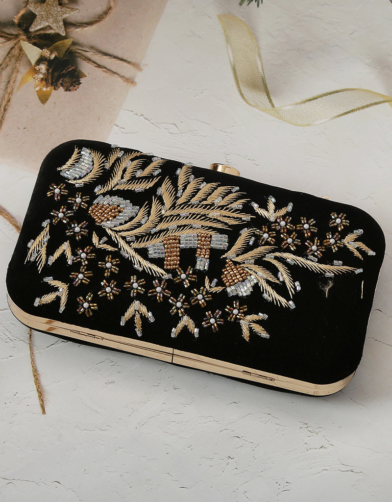 Luxury Blue Designer Handmade Clutch Purse for Women - Elegant Evening Bag for Parties, Weddings & Special Occasions