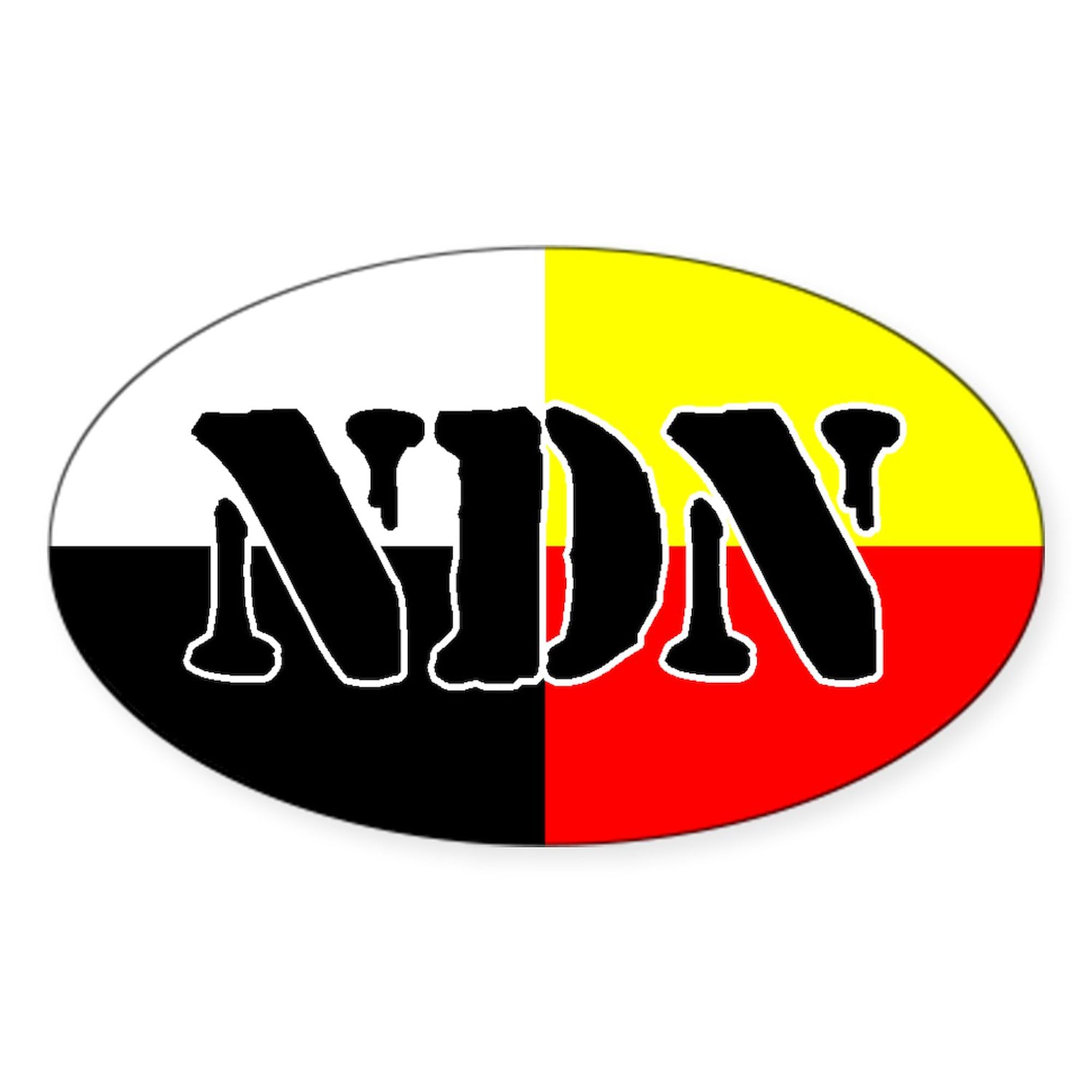 NDN Oval Car Bumper Sticker - Durable Vinyl Decal for Vehicles