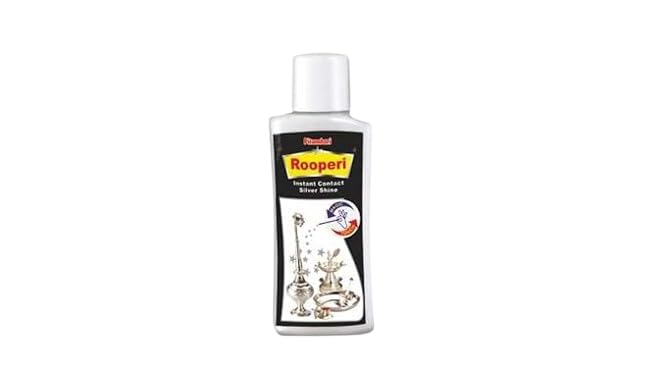 GEETA SWACHH Rooperi Silver Shine Instant Cleaner 50ml - Jewelry & Silverware Polish for Rings, Necklaces & Utensils - Quick & Easy Cleaning Solution for Home & Travel