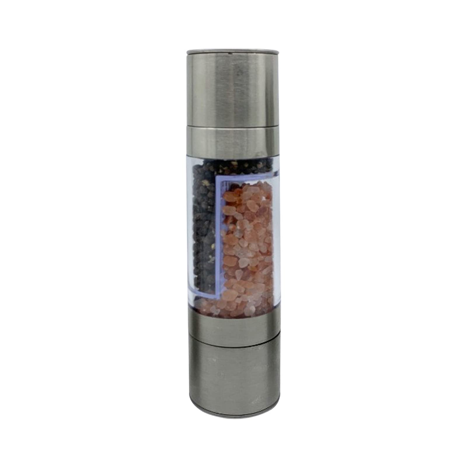 Premium Stainless Steel Dual Head Condiment Grinder - Adjustable Coarseness for Pepper, Salt & Spices | Portable Kitchen Seasoning Bottle for Cooking, BBQ & Tabletop Use