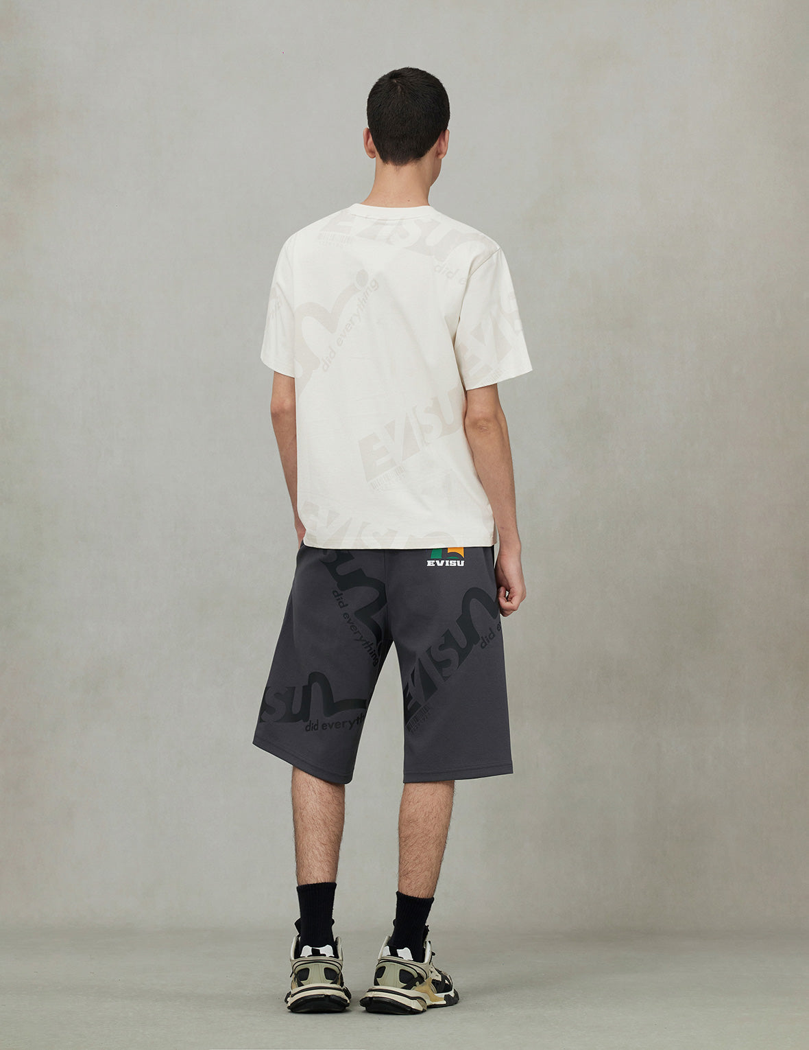 Allover Logo & Seagull Print Regular Fit Sweatshorts - Comfortable Casual Shorts for Men | Perfect for Gym, Running, Beach & Lounge Wear