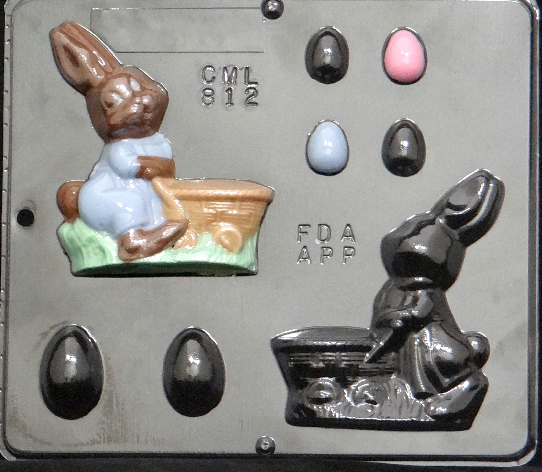 Easter Bunny Basket Chocolate Candy Mold for DIY Candy Making - Perfect for Easter Treats, Party Favors, and Holiday Baking Decorations