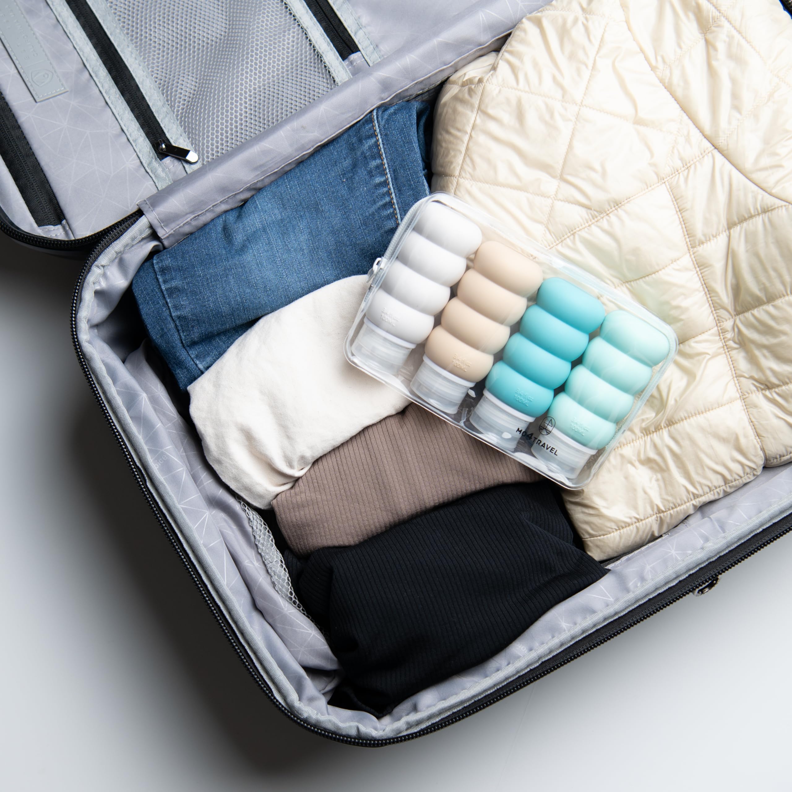 TSA Approved Travel Bottles for Shampoo & Conditioner - 3.4 oz Leak-Proof Containers (4 Pack) - Perfect for Air Travel, Gym & Toiletries Organization