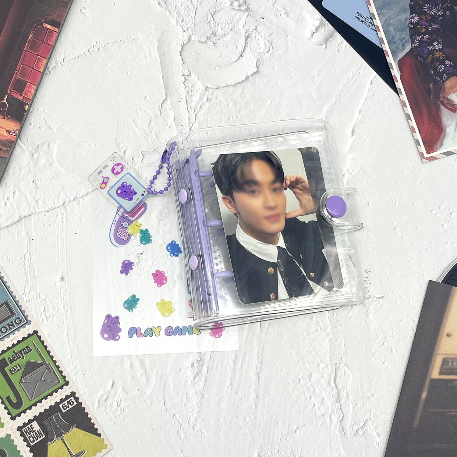 20-Pocket Mini Photo Album for Collectible Cards & Kpop Photos - Compact Trading Card Holder for Gaming, Sports, and Memorabilia Storage